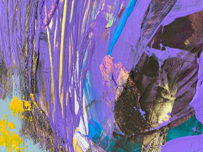 Original Abstract Garden Painting by Evgeniya Zolotareva