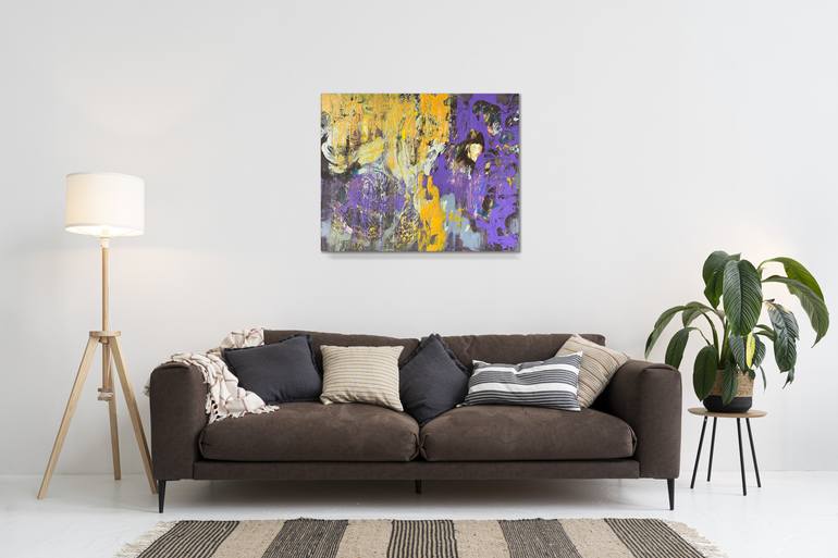 Original Abstract Garden Painting by Evgeniya Zolotareva