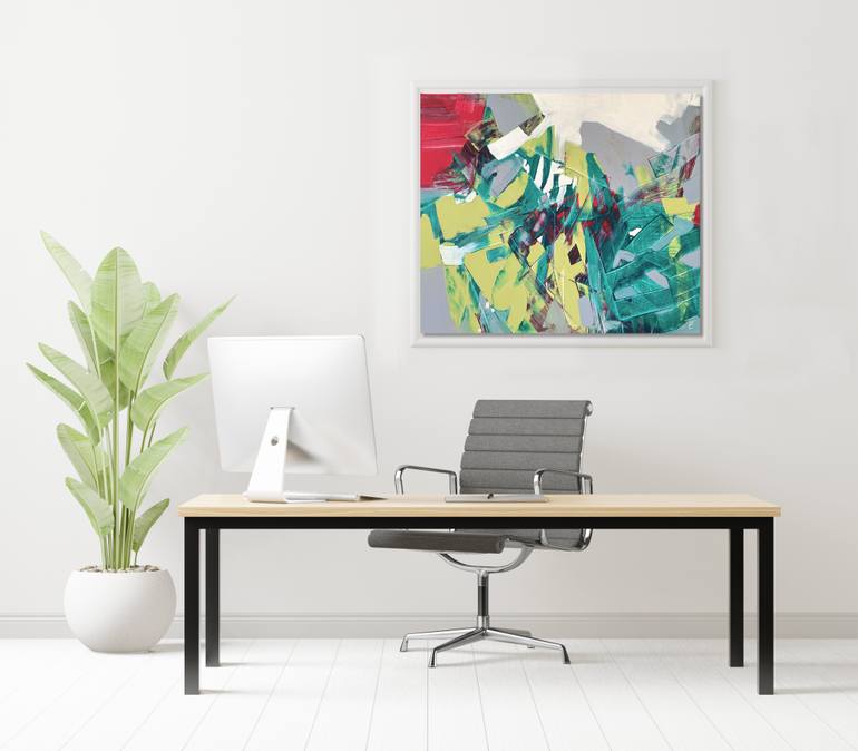 Original Abstract Botanic Painting by Evgeniya Zolotareva