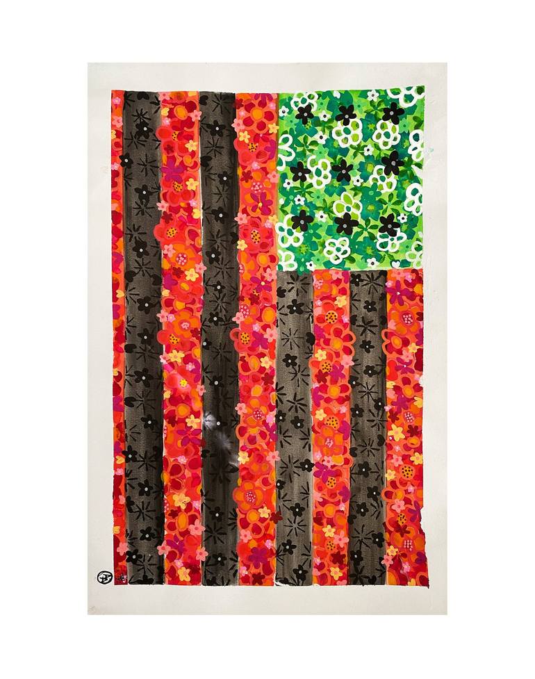 Original Abstract Floral Painting by Aespyne Alix