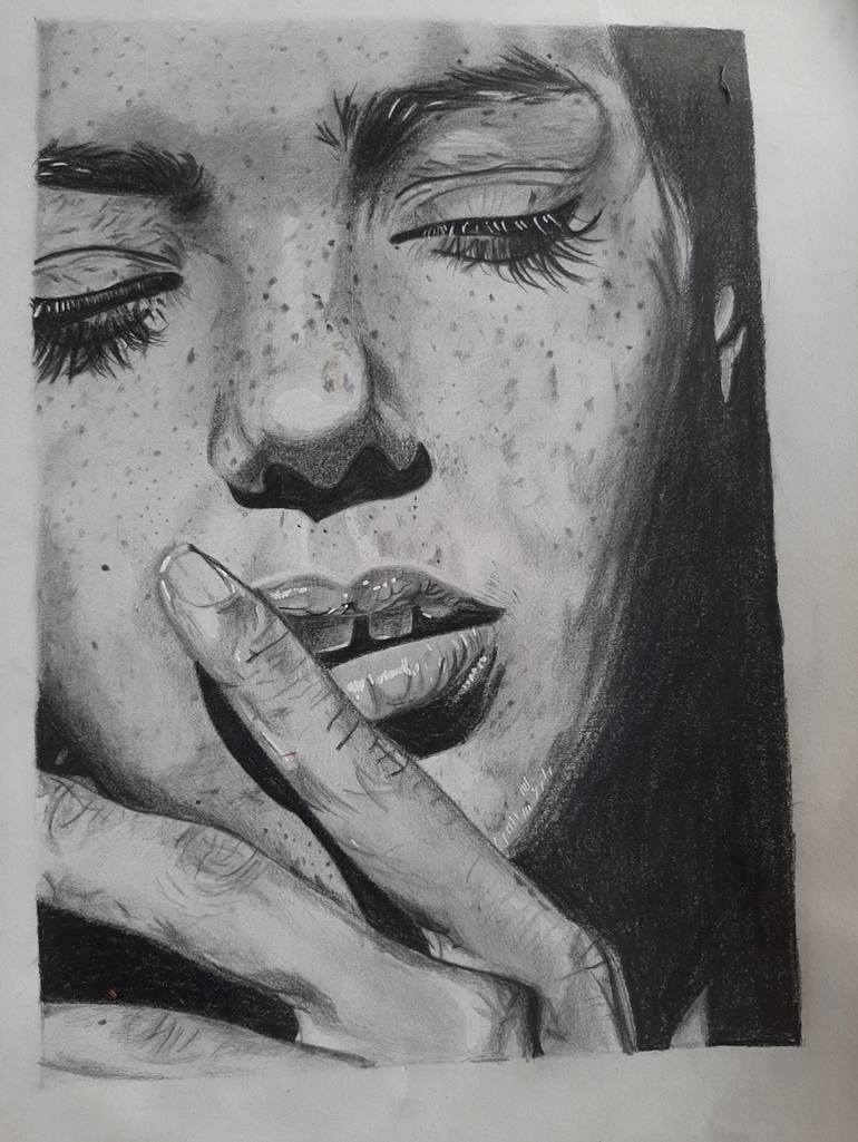 I Changed My Mind Charcoal Drawing Print