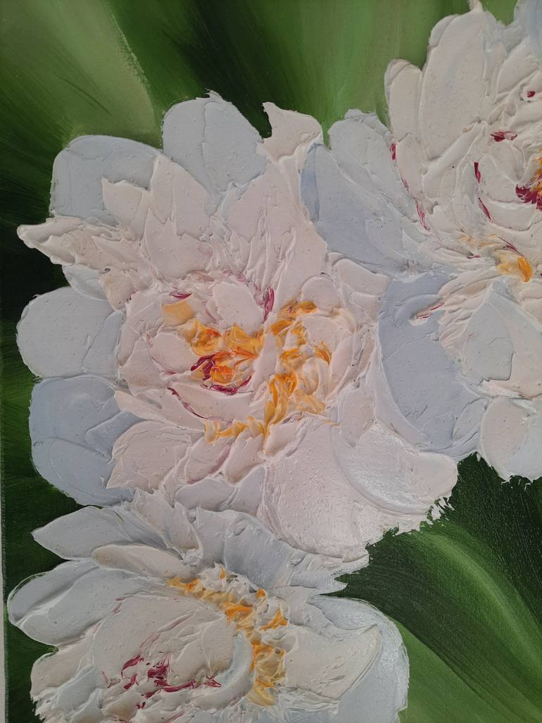 Original Abstract Expressionism Floral Painting by Alina Ponomarenko