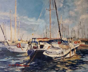 Print of Impressionism Ship Paintings by Montse Fabra