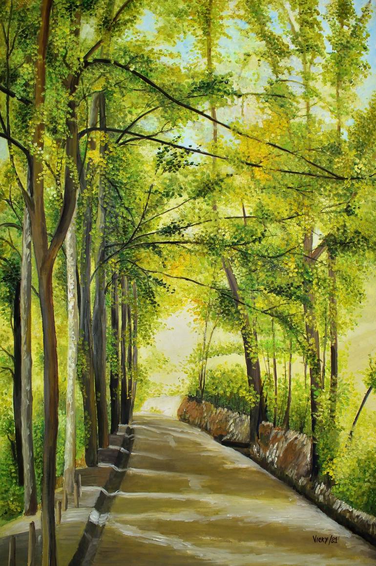 Serie - Parque de Guápulo Painting by Virginia Vinueza | Saatchi Art