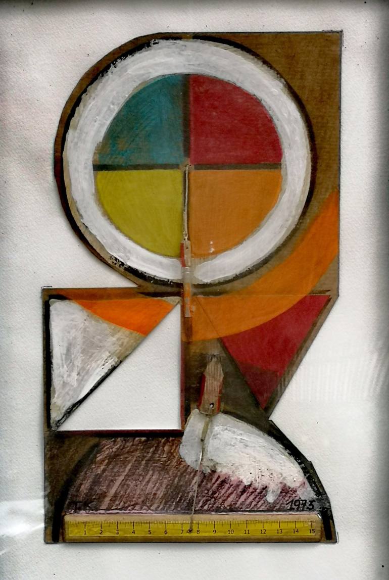 Original Abstract Collage by USA RT Society of Artists