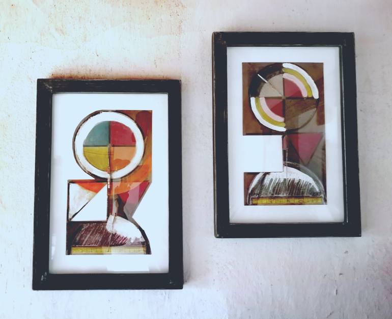 Original Abstract Expressionism Abstract Collage by USA RT Society of Artists