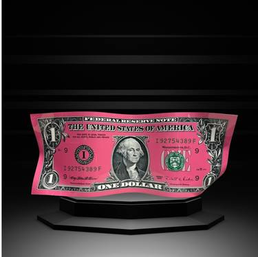 One Dollar Pink Shining - sculpture by Karl Legasse thumb
