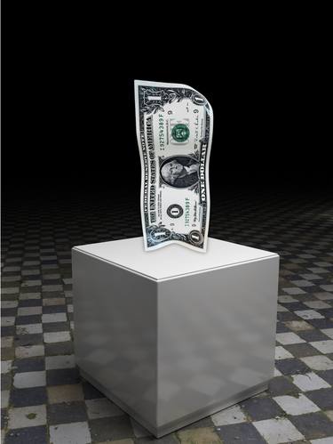 One Dollar White - sculpture by Karl Legasse Limited Edition thumb