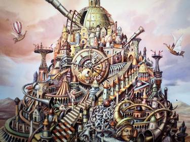 Tower of Babel - oil on canvas by Tomasz Sętowski thumb