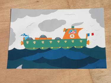 Print of Fine Art Boat Collage by MATHIAS LARDIN