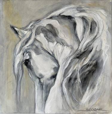 Original Figurative Horse Paintings by Maria Scobar