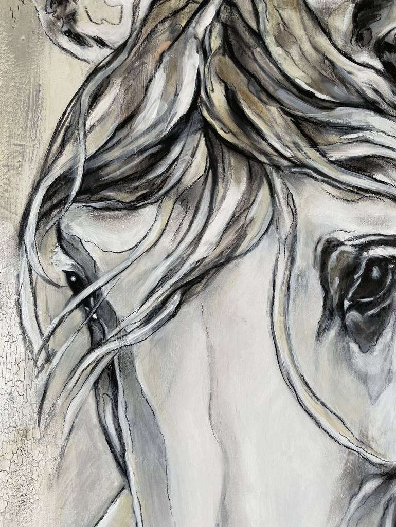Original Figurative Horse Painting by Maria Scobar