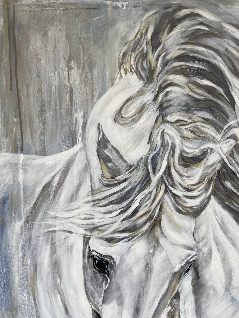 Original Figurative Horse Painting by Maria Scobar