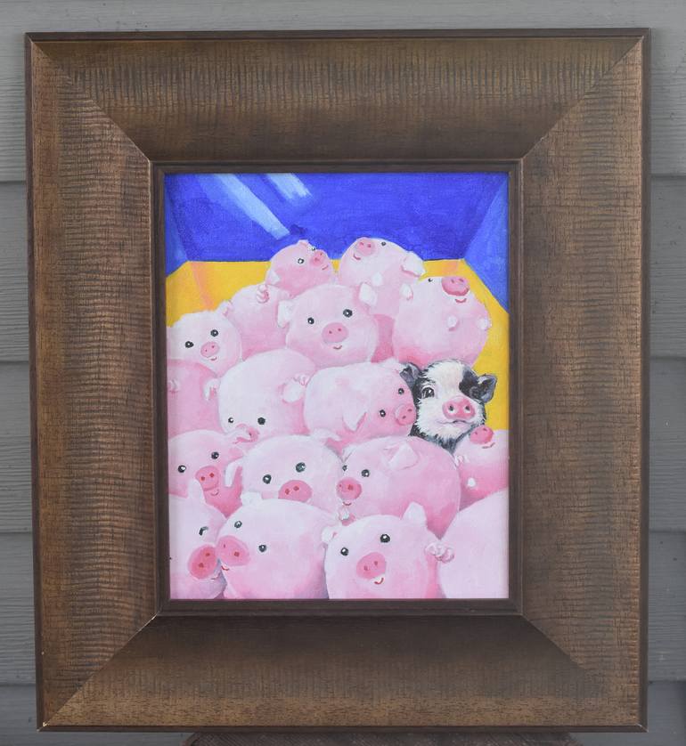 Original Contemporary Animal Painting by Lydia Moon Hee  Kim