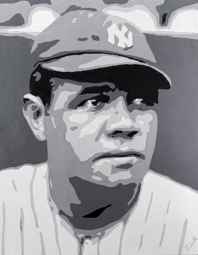 Jackie Robinson 11x14 Acrylic on Canvas Panel Original Painting by