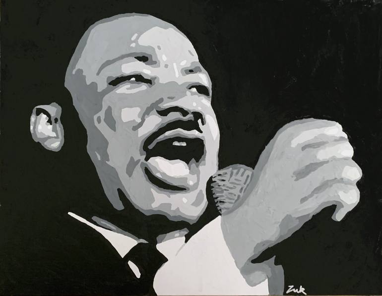 Dr. Martin Luther King Jr. 11x14 Acrylic on Canvas Panel Original