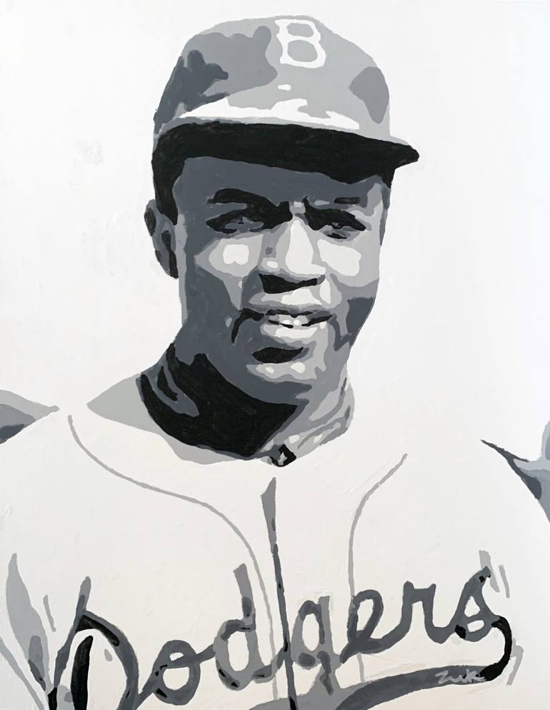 BIANYQ Jackie Robinson (1919-1972) Canvas Wall Art Print Baseball