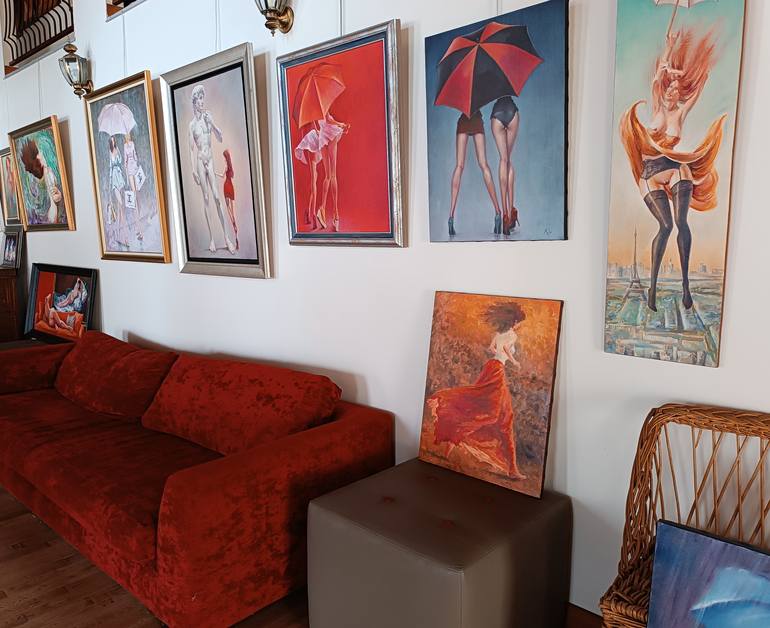 Original Expressionism Women Painting by Isabel Mahe