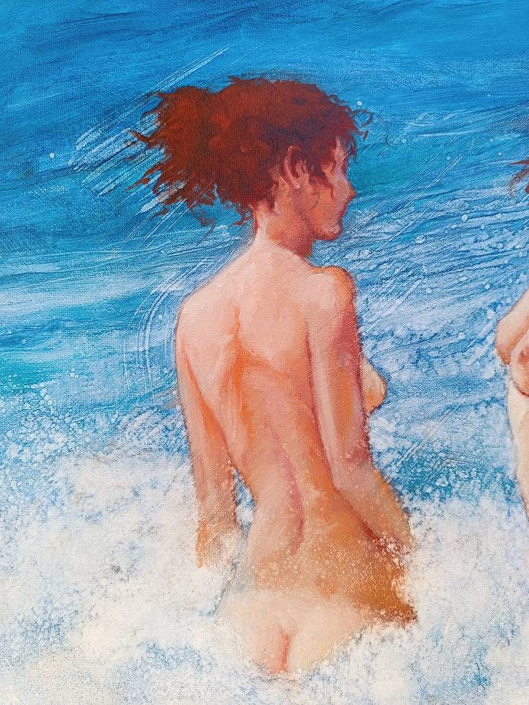 Original Figurative Seascape Painting by Isabel Mahe