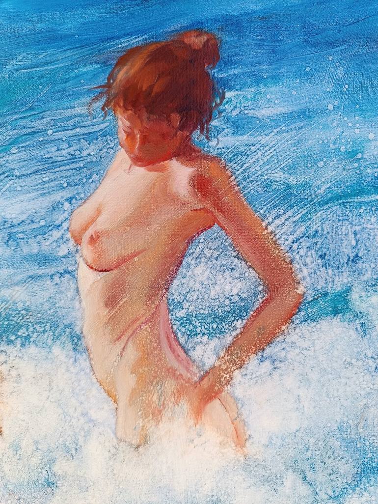 Original Figurative Seascape Painting by Isabel Mahe