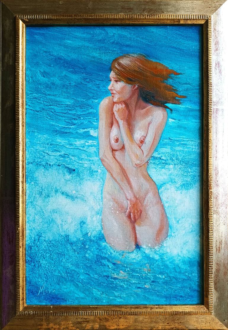 Original Expressionism Nude Painting by Isabel Mahe