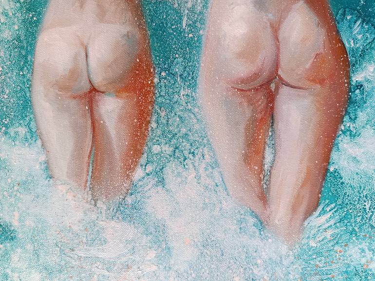 Original Expressionism Beach Painting by Isabel Mahe