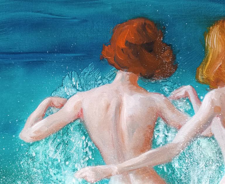 Original Expressionism Beach Painting by Isabel Mahe