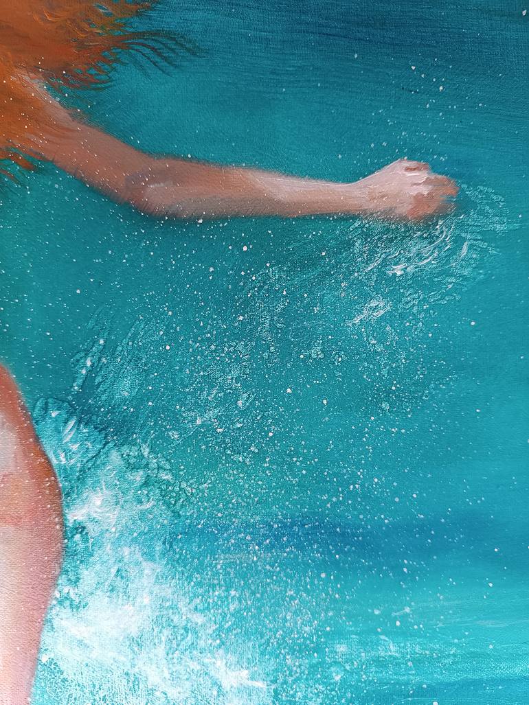 Original Expressionism Beach Painting by Isabel Mahe