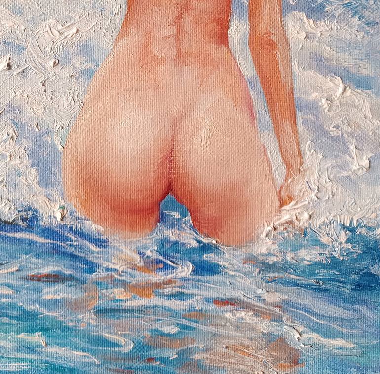 Original Impressionism Nude Painting by Isabel Mahe