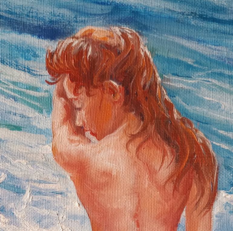 Original Impressionism Nude Painting by Isabel Mahe