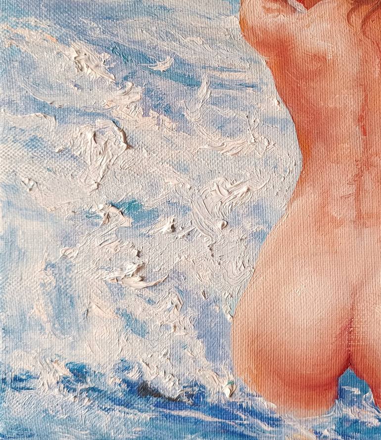 Original Impressionism Nude Painting by Isabel Mahe