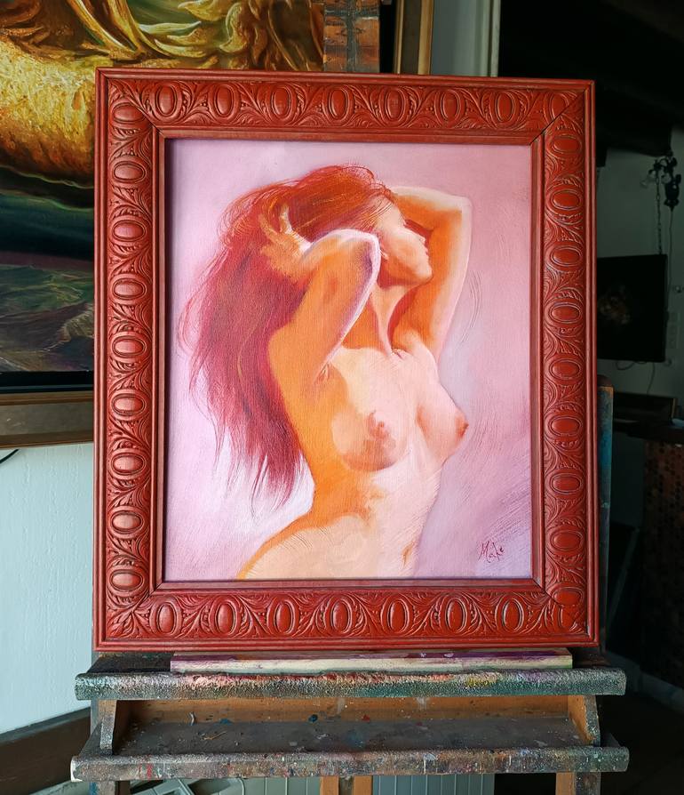 Original Impressionism Nude Painting by Isabel Mahe