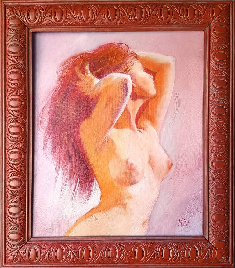 Original Impressionism Nude Painting by Isabel Mahe