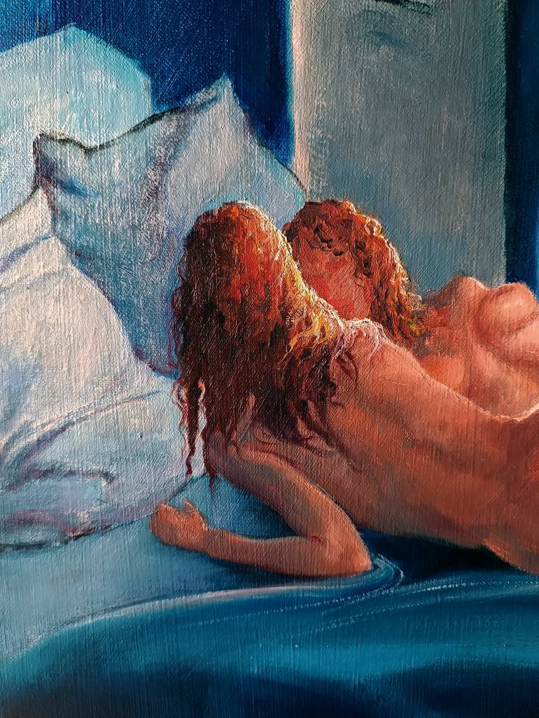 Original Impressionism Erotic Painting by Isabel Mahe