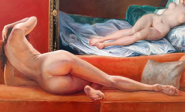 Original Contemporary Nude Painting by Isabel Mahe
