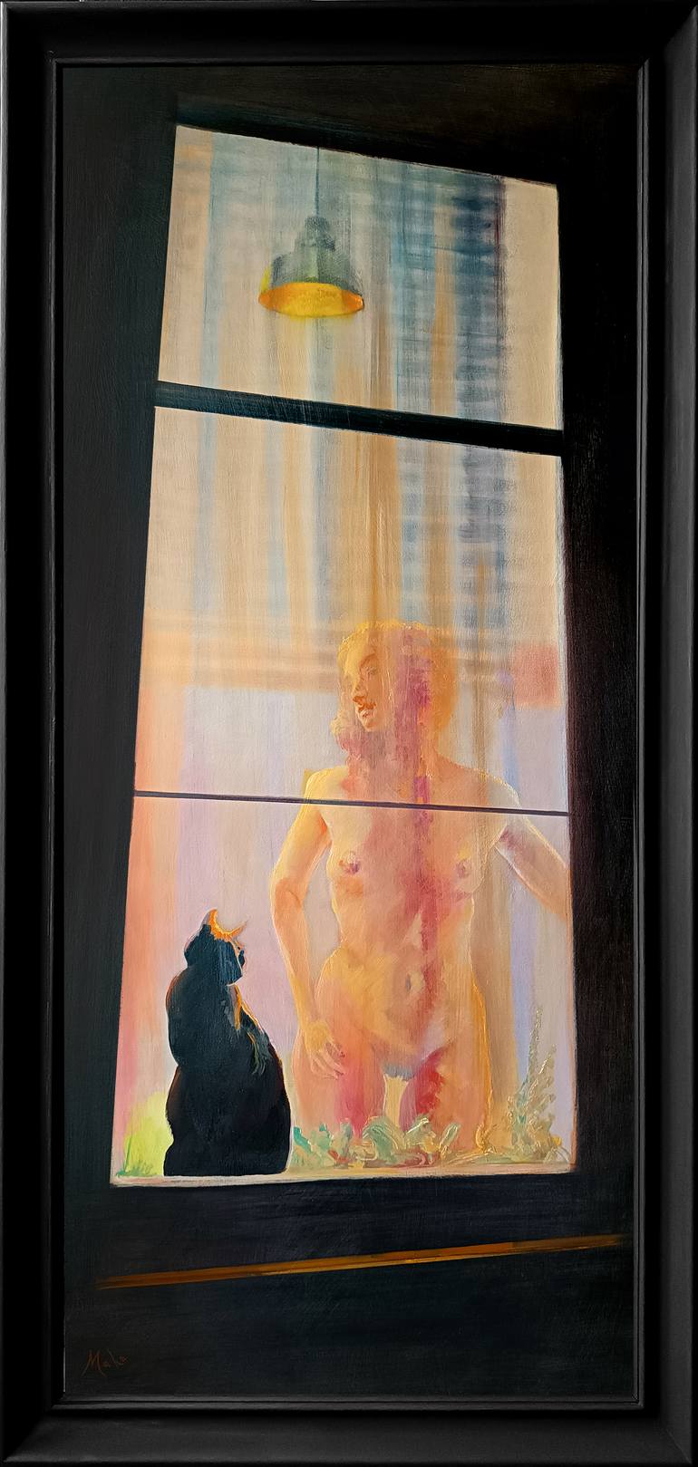 Original Figurative Cats Painting by Isabel Mahe