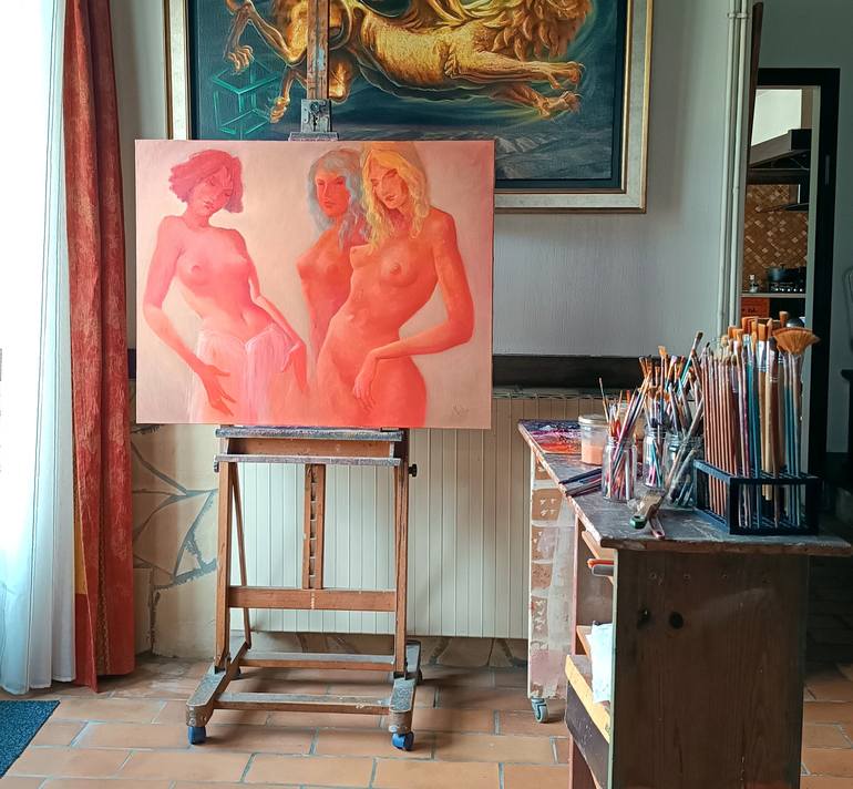 Original Fauvism Nude Painting by Isabel Mahe