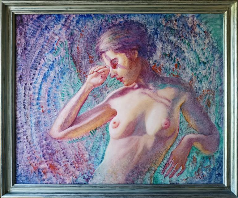 Original Expressionism Nude Painting by Isabel Mahe