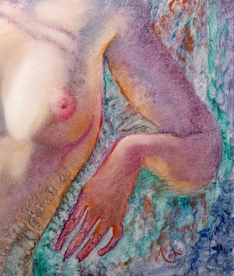 Original Expressionism Nude Painting by Isabel Mahe