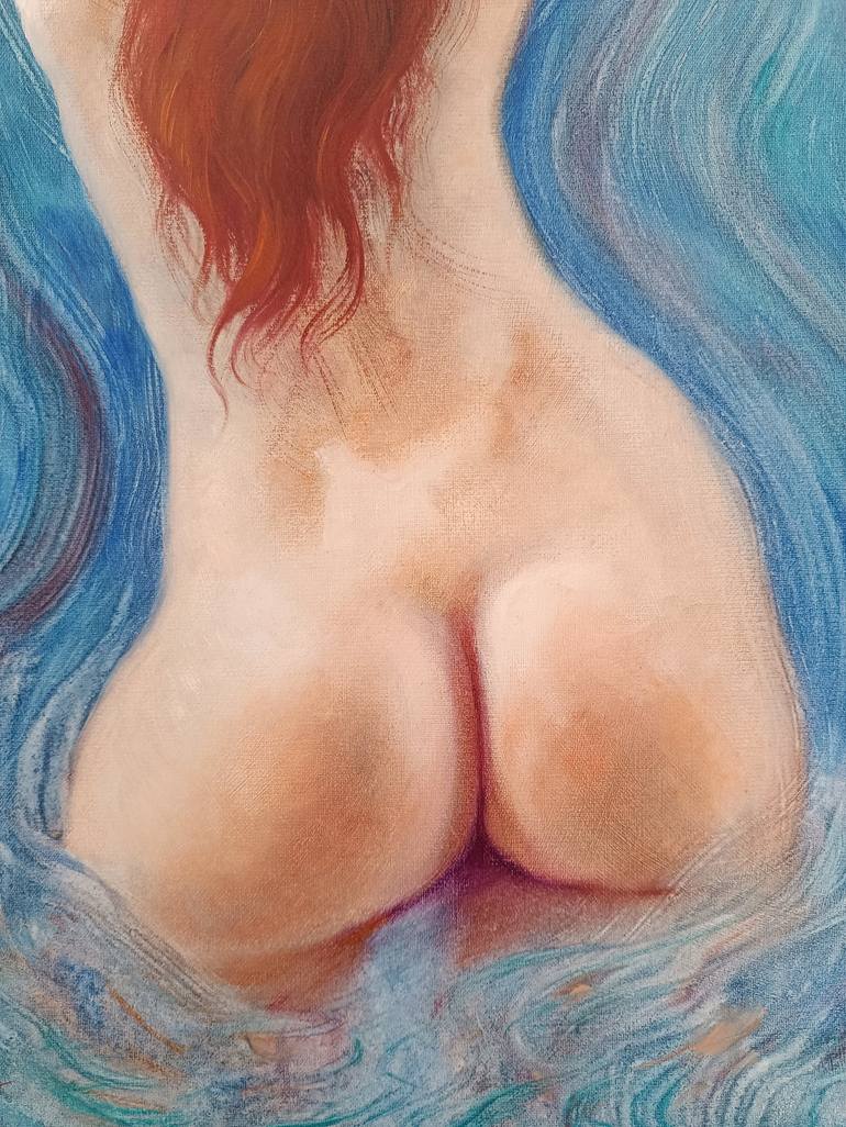 Original Art Nouveau Nude Painting by Isabel Mahe