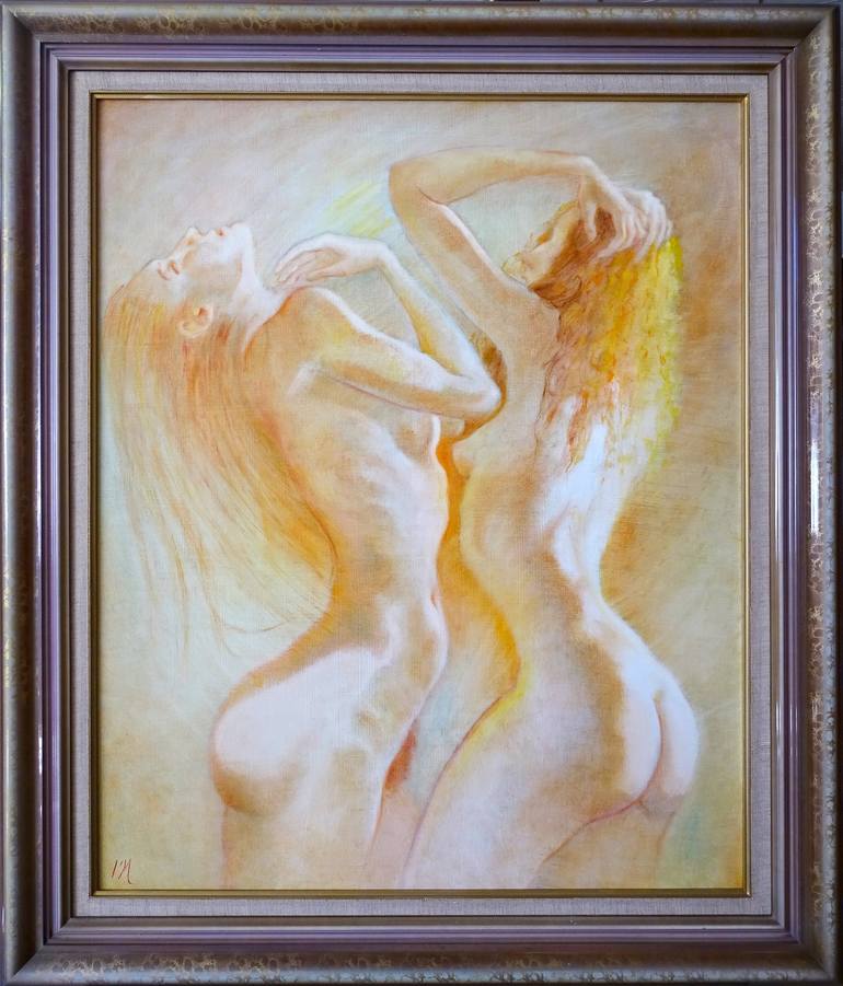 Original Expressionism Nude Painting by Isabel Mahe