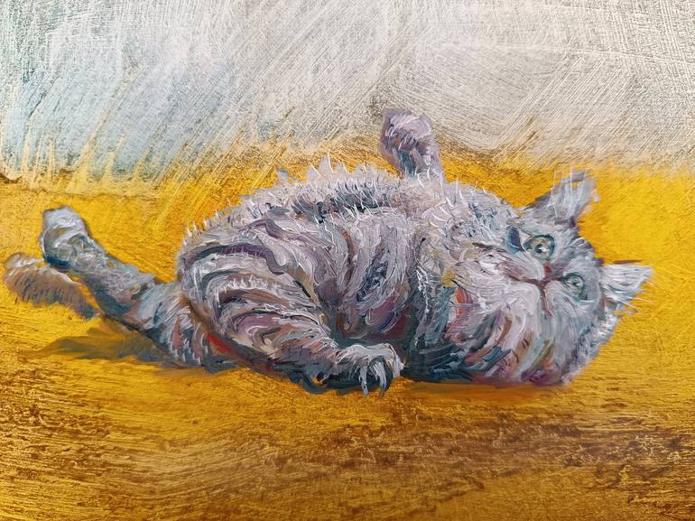 Original Figurative Cats Painting by Isabel Mahe