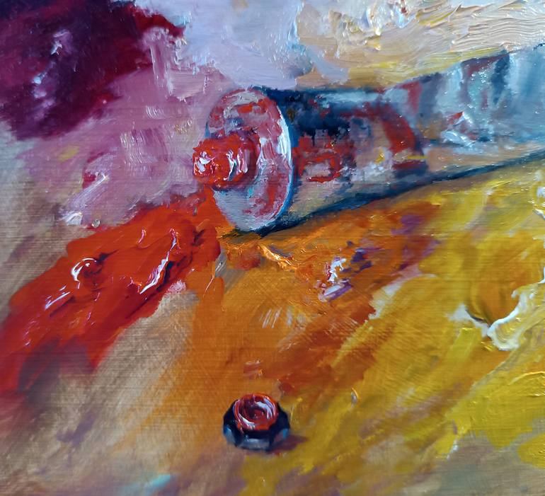 Original Color Field Painting Still Life Painting by Isabel Mahe