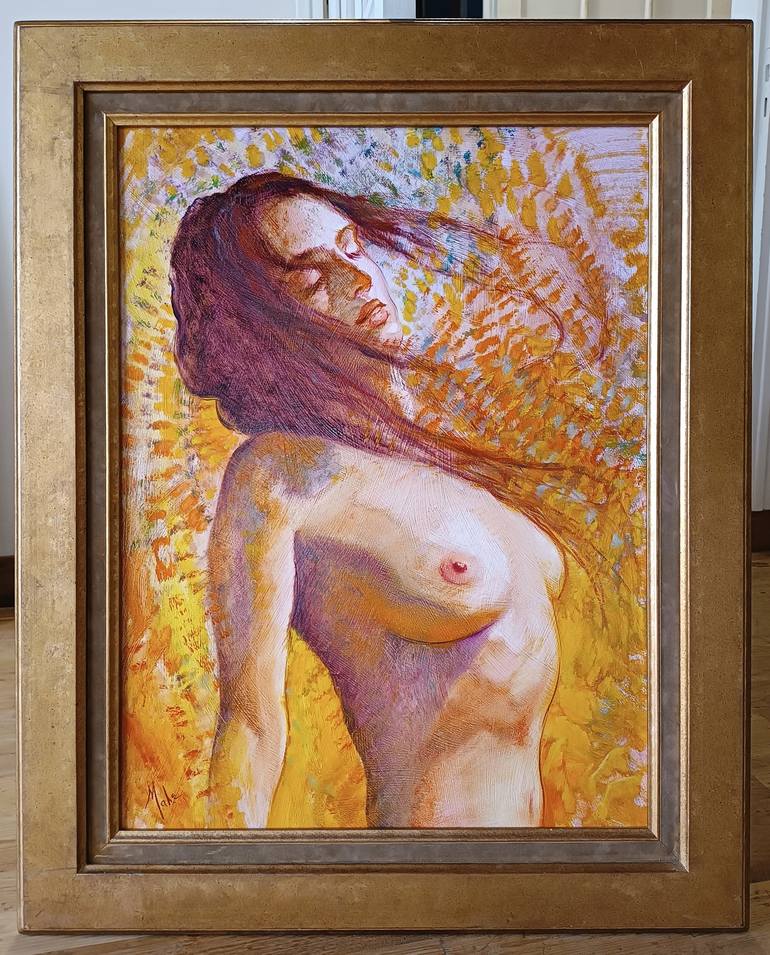 Original Portraiture Nude Painting by Isabel Mahe