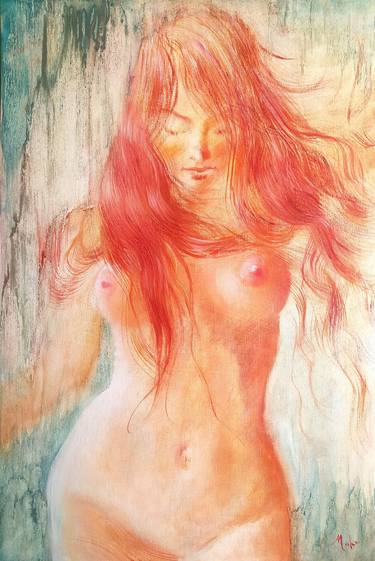 Original Art Deco Nude Paintings by Isabel Mahe
