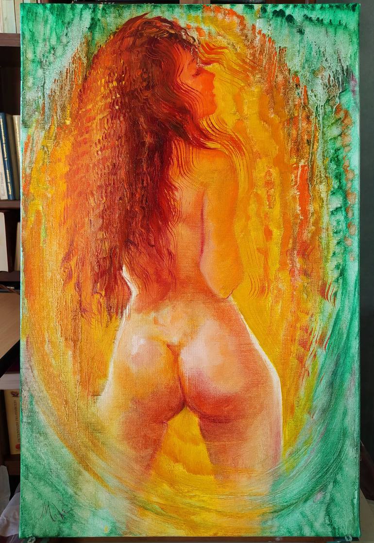 Original Expressionism Nude Painting by Isabel Mahe