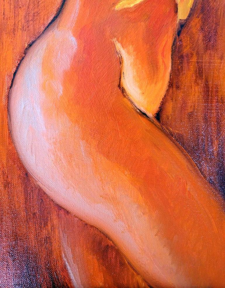 Original Expressionism Nude Painting by Isabel Mahe