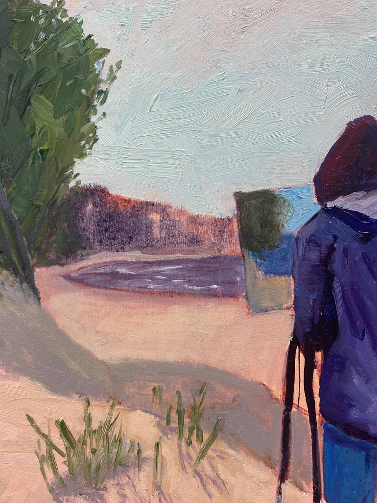 Original Impressionism Beach Painting by Gary Westall