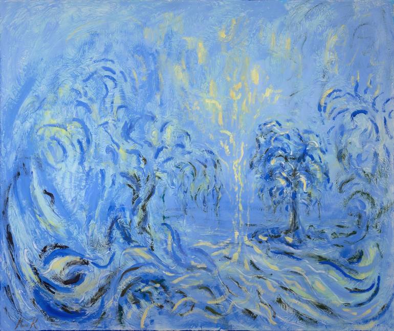 Original Abstract Expressionism Landscape Mixed Media by Maria Kolden