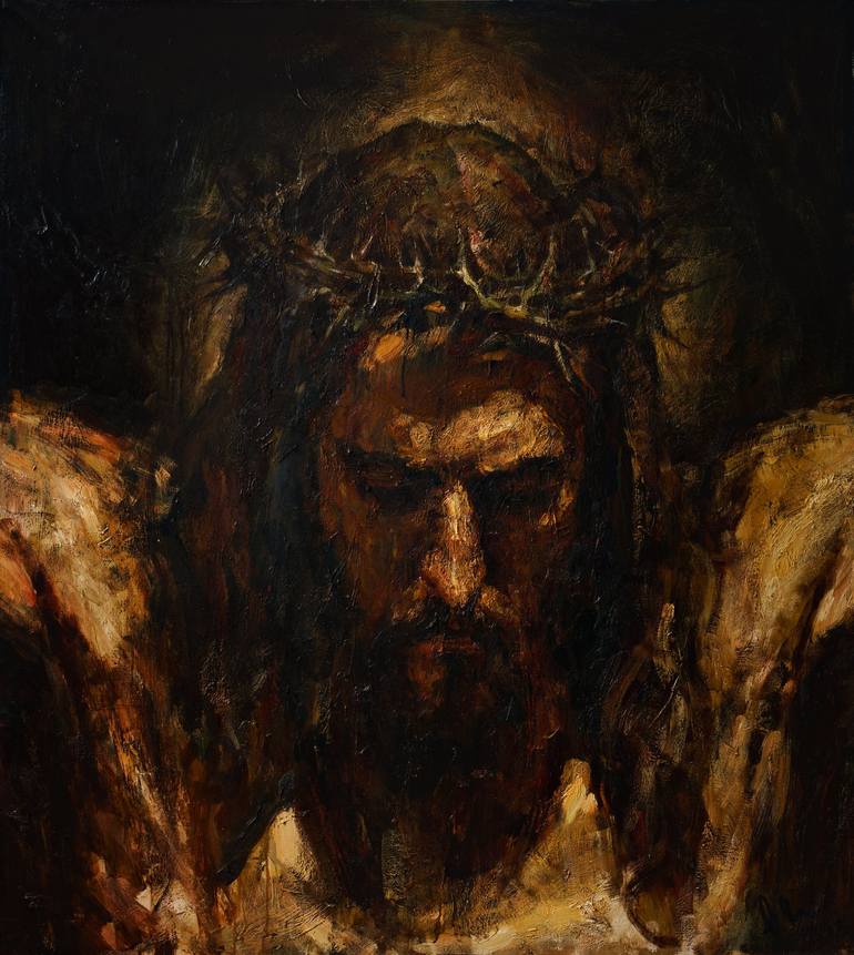 The Crucifixion by Anatoly Shumkin Print Jesus Christ Oil Painting on canvas 